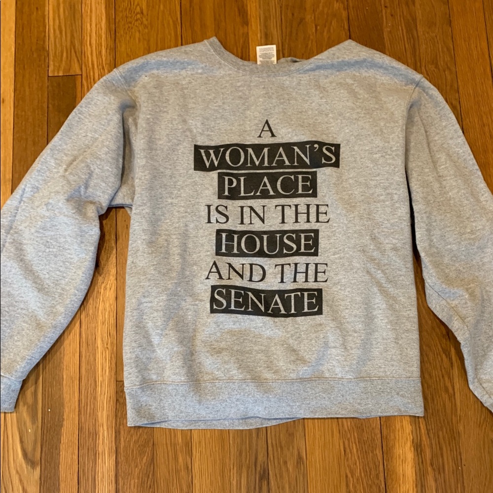 Political Printed Grey sweatshirt